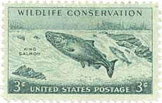 1956 King Salmon Wildlife Conservation Stamp
