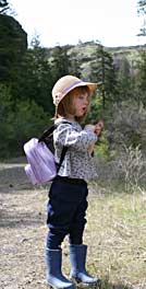 Little hiker in Bear Canyon