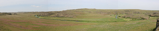 Panorama of Rock Creek north of Escure Ranch